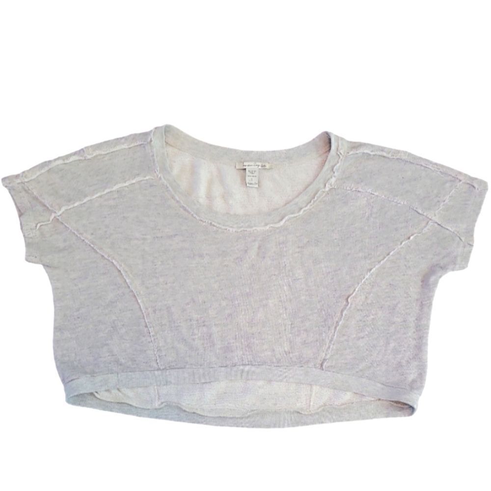 EC AMERICAN RAG SHORT SLEEVE CROP SWEATSHIRT SZ. S